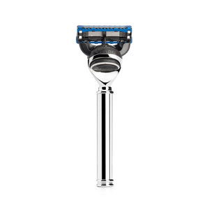 MÜHLE verchromter Reise-Rasierer TRAVEL mit Gillette Fusion