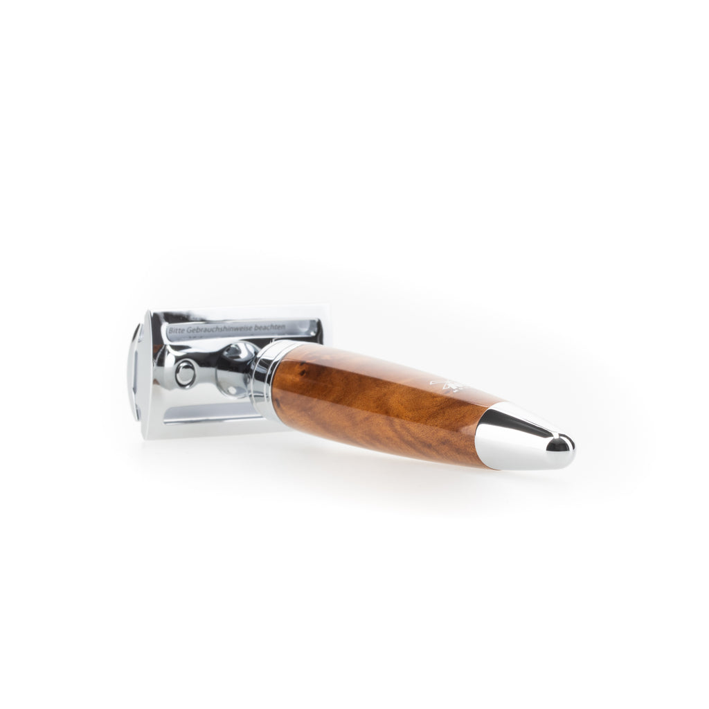 MÜHLE Rasierhobel STYLO - Thuja-Holz MÜHLE Stylo Thuja Holz Rasierhobel Rückansicht