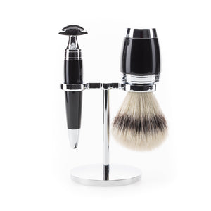 MÜHLE Stylo Edelharz Schwarz Rasierset 3 teilig