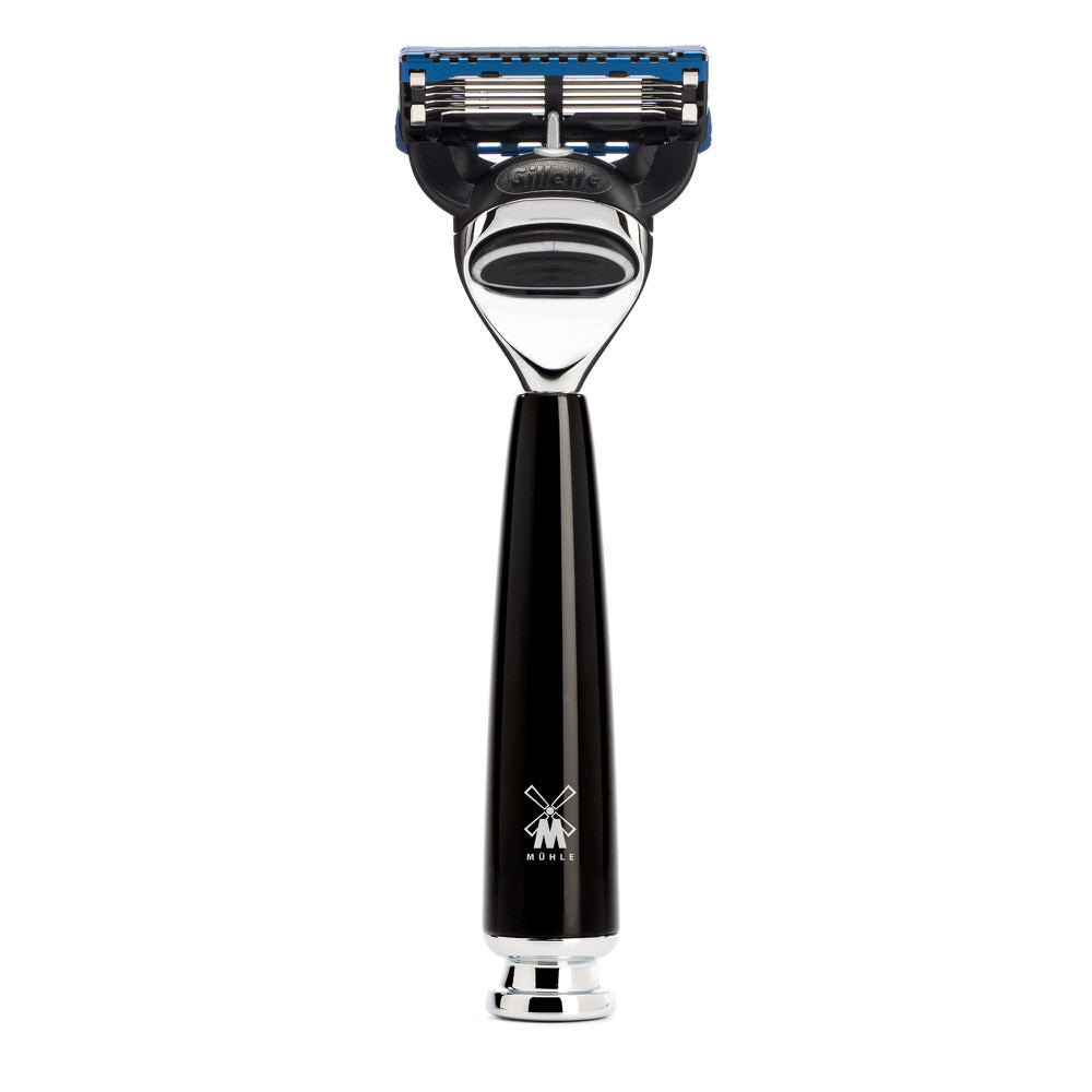 MÜHLE Nassrasierer RYTMO - Gillette® Fusion™ - Edelharz Schwarz