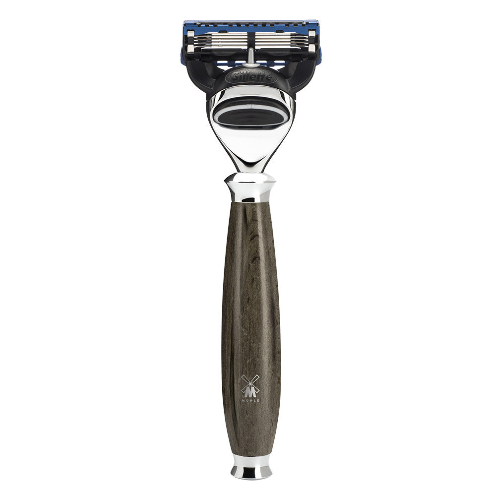 MÜHLE Rasierset PURIST - Silvertip Fibre® - Gillette® Fusion™ - Maserbuche