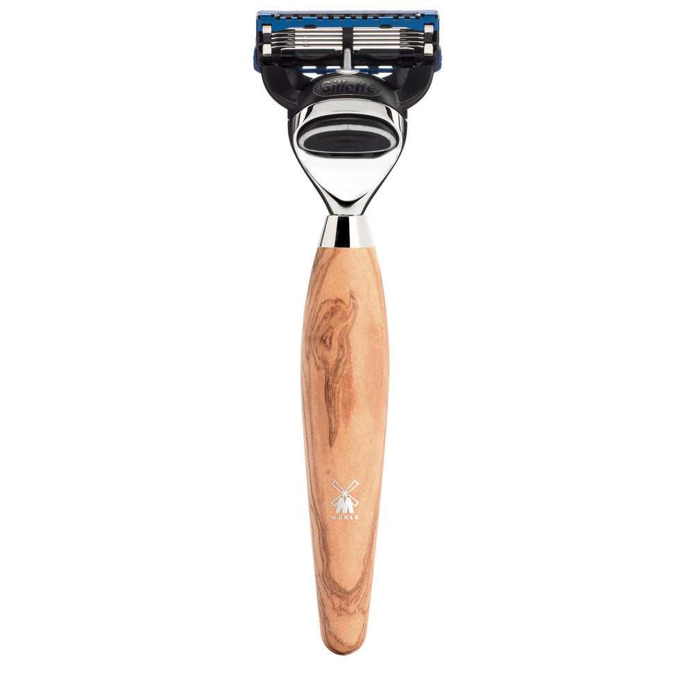 MÜHLE Rasierset Kosmo Olivenholz Gillette® Fusion™ - Silvertip Fibre®