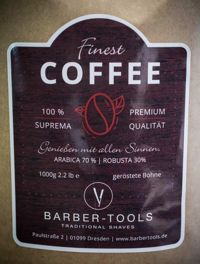Label Finest Coffee Barber Tools 1 Kg