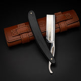 Böker Rasiermesser Schwarzgold mit 6/8“ Klinge mit optionalen Rolletui  von Böker aus Leder