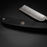 schwarzes Rasiermesser Damast