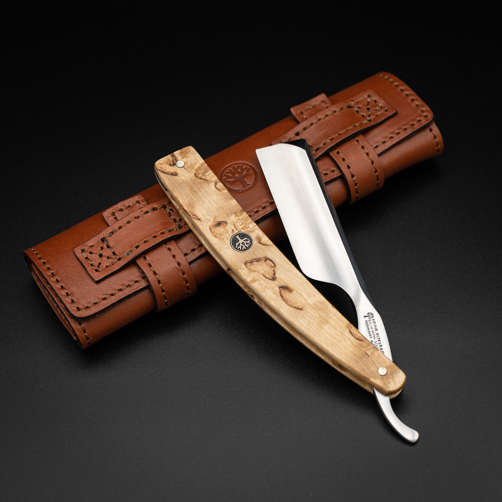 BÖKER Rasiermesser - The Celebrated Maserbirke 6/8“ Klinge und optionalem Rolletui von Böker
