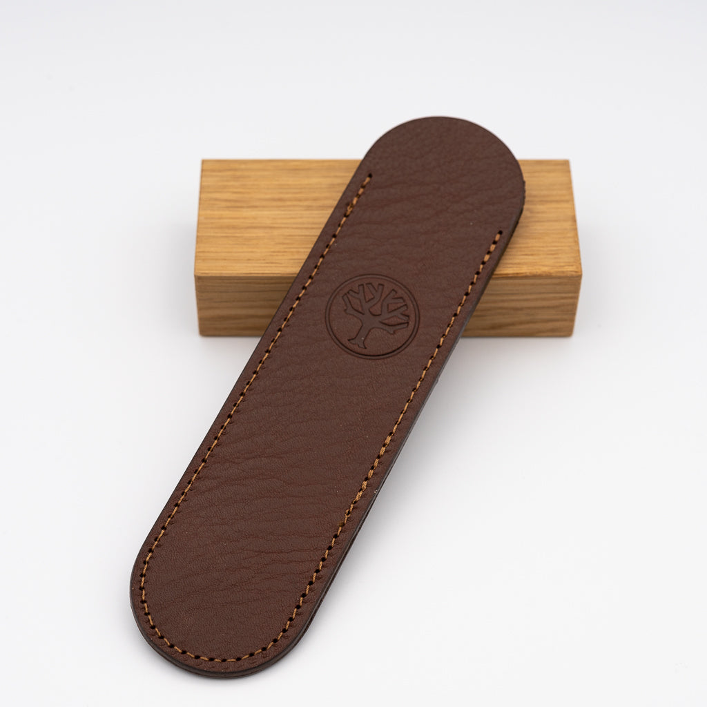 Böker Rasiermesser Etui in Dunkelbraun aus Ziegenleder