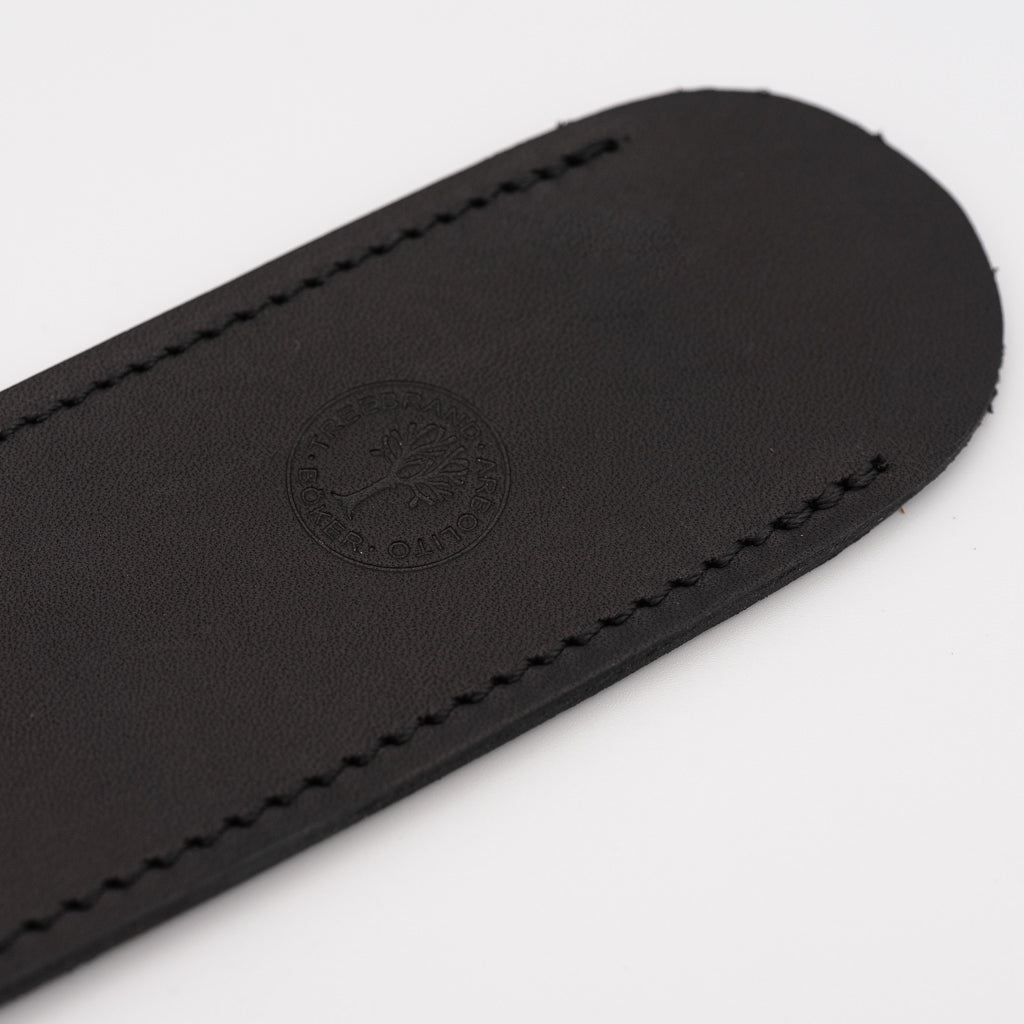 Schwarzes Rasiermesser Etui von Böker mit Böker Logo