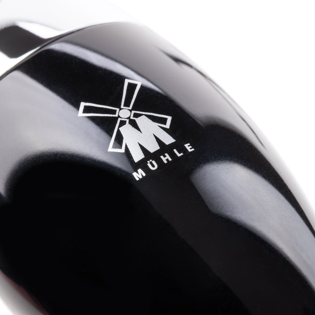 MÜHLE Kosmo Edelharz Schwarz Rasierpinsel Detail