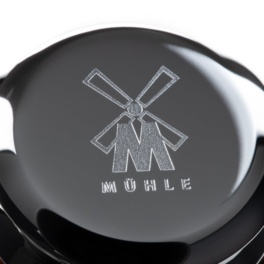 MÜHLE Purist Karelische Maserbirke Rasierpinsel Detail