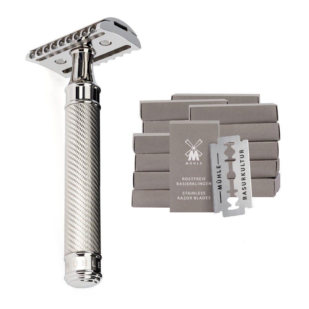 MÜHLE Rasierhobel TRADITIONAL R41 GS Grande - offener Kamm - Edelstahl