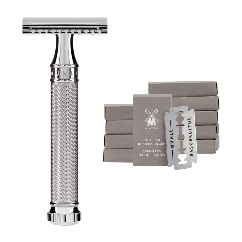 MÜHLE Rasierhobel Twist TRADITIONAL - Metall verchromt
