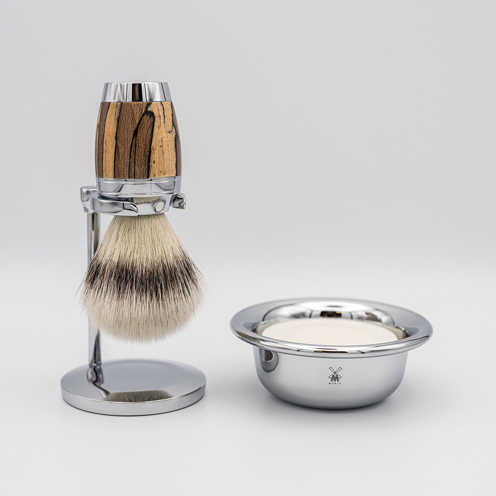 Rasierpinsel Set STYLO von MÜHLE aus gestockter Buche