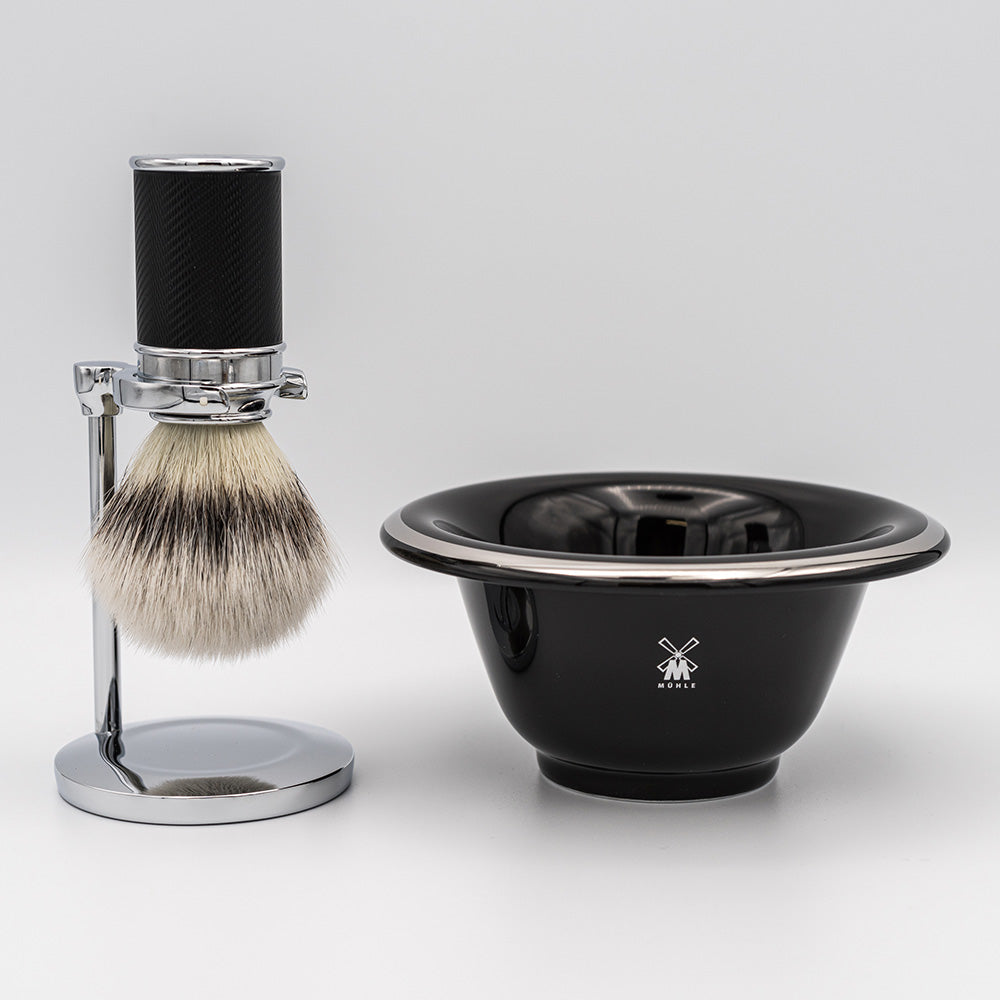 Schwarzes Rasierpinsel Set im Shop