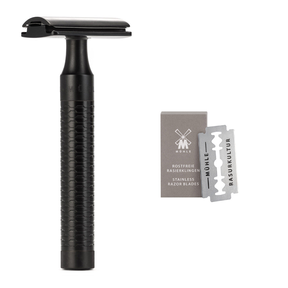 MÜHLE Rasierhobel ROCCA - Edelstahl/Schwarz, DLC