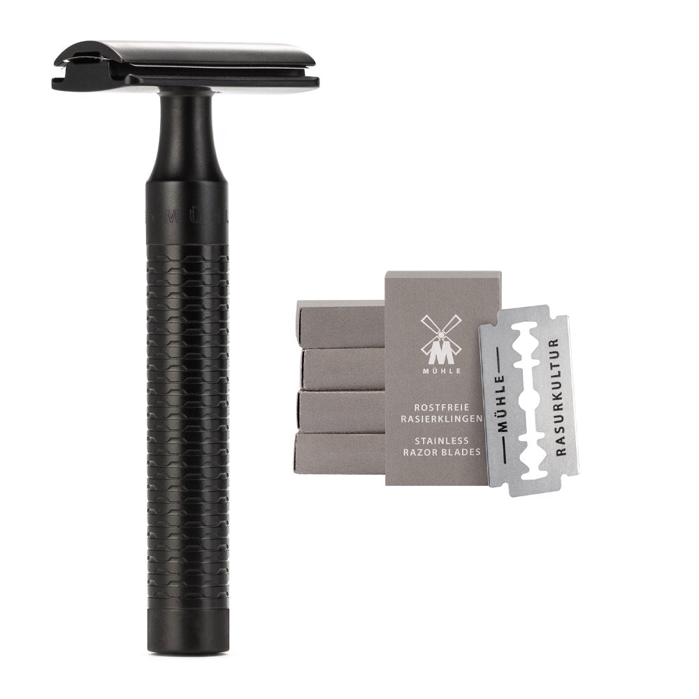 MÜHLE Rasierhobel ROCCA - Edelstahl/Schwarz, DLC