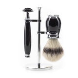 MÜHLE Purist Edelharz Schwarz Rasierset 3 teilig