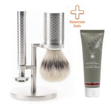 MÜHLE Rocca Edelstahl Rasierset inkl. Rasiercreme