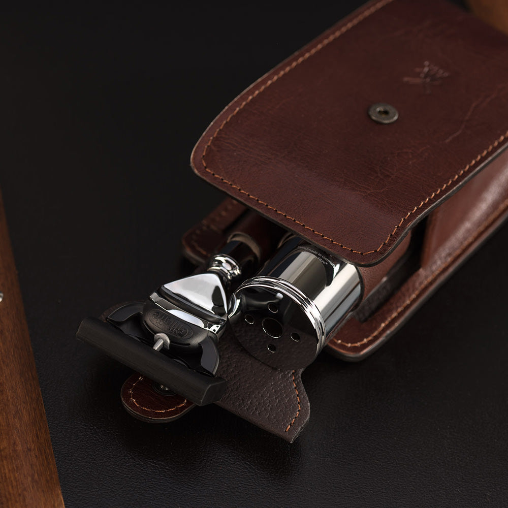 Reise Rasierset von MÜHLE im hochwertigem Lederetui