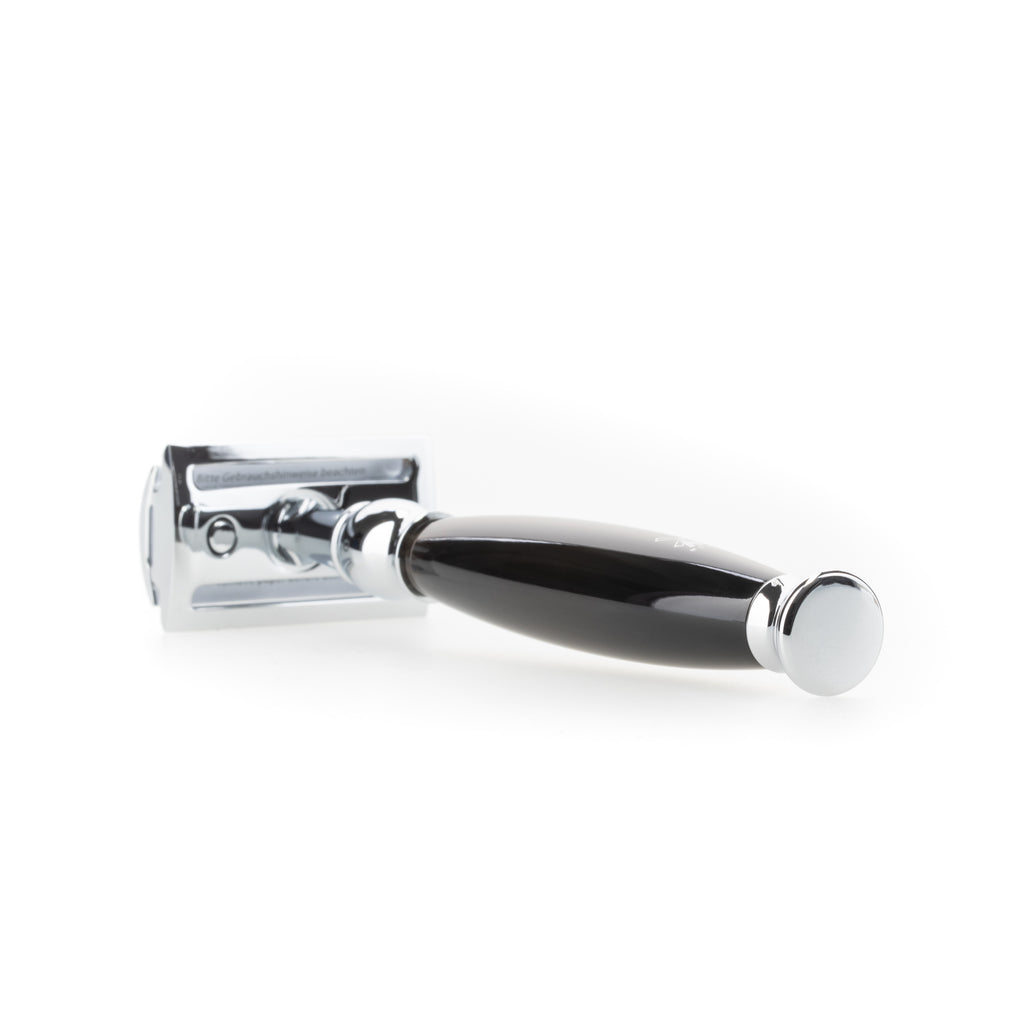 MÜHLE Sophist Rasierhobel aus echtem Horn Rückseite