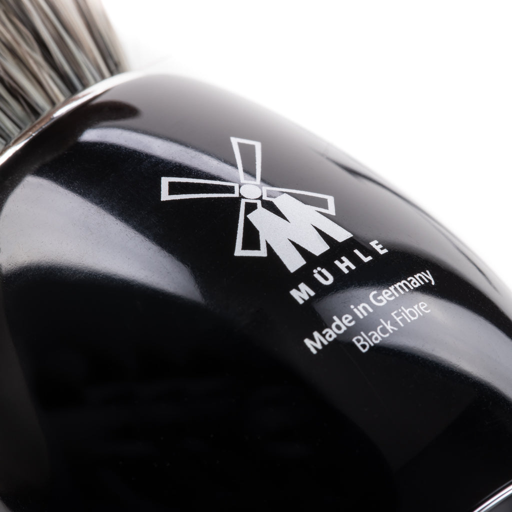 MÜHLE Vivo Rasierpinsel Edelharz Schwarz Detail